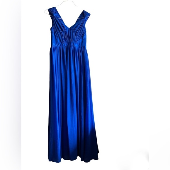 Blue Vera Wang Greek Style Maxi Dress Size 6 Royal Blue - Picture 4 of 12